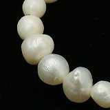 biserne perle - naravne, 3~4 mm, bele, 1 niz - 39 cm
