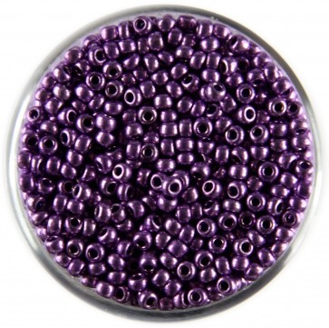 PRACHT Rocailles perle 2,6 mm, LILA, kovinski videz, 17 g