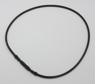 osnova za ogrlico - gumi (kavčuk), 44 cm, črne b., debelina: 3 mm, 1 kos