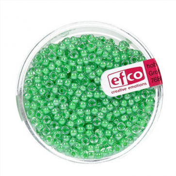 EFCO steklene perle 2,6 mm, svetlo zelene, irizirane, 17 g