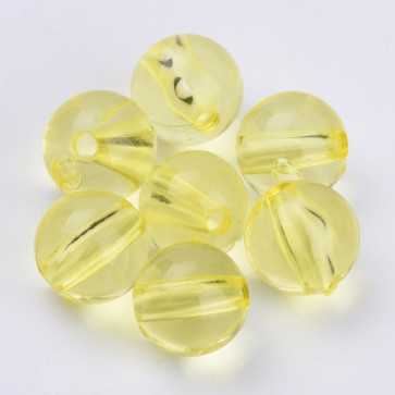 plastične perle, okrogle 10x9,5 mm, yellow, 50 gr