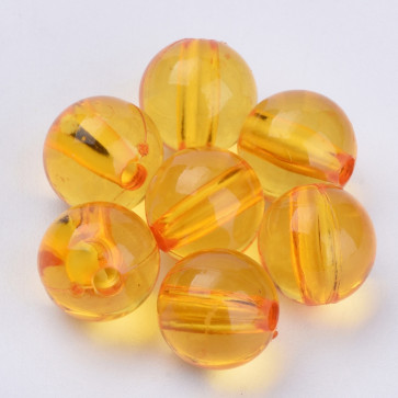 plastične perle, okrogle 10x9,5 mm, orange, 50 gr