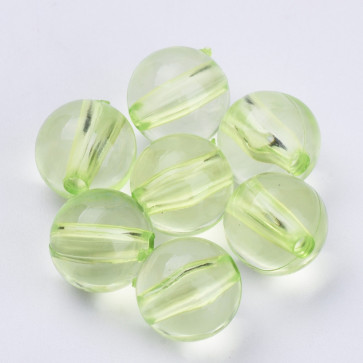 plastične perle, okrogle 10x9,5 mm, lawn green, 50 gr