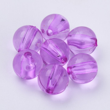 plastične perle, okrogle 10x9,5 mm, dark violet, 50 gr