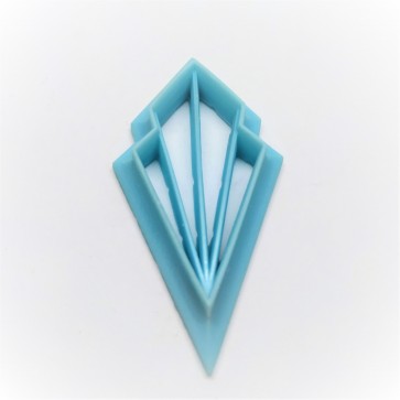 akrilni izrezovalnik - kristalna oblika, velikost izreza: 25 mm x 42mm, 1 kos