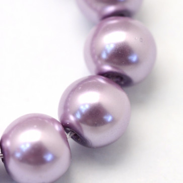 steklene perle, okrogle 6-7 mm, vijola (Plum), 1 niz - 145 kos