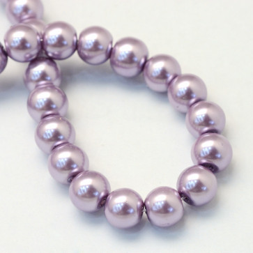 steklene perle, okrogle 8-9 mm, vijola (Plum), 1 niz - 105 kos