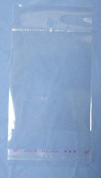 vrečka iz celofana 7x14 cm/notranja mera: 7x8.5 cm, prozorna, 10 kos