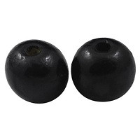 lesene perle okrogle 19~20x17.5~18mm, črne, 10 kos
