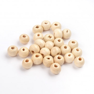 lesene perle okrogle 7x6 mm, beige, velikost luknje: 3 mm, 200 kos