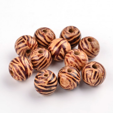 lesene perle, okrogle 20 mm, velikost luknje: 5 mm, coconutbrown, 20 kos
