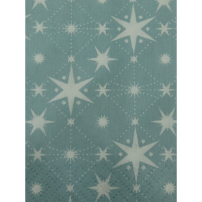 papirnate serviete 33x33 cm, 3-slojne, modra z belimi zvezdicami, 1 kos