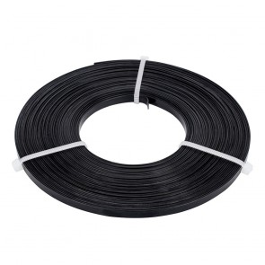 alu barvna žica za oblikovanje - ploščata, širina: 5 mm, debelina: 1 mm, črna, 10 m