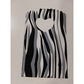 vrečka pvc 8x14 cm, zebra, 10 kos