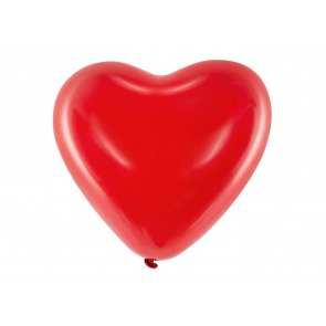 balon, srce, rdeča b., 10 cm, 1 kos