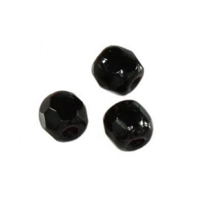 perle - češko steklo 2 mm, črne, 10 kos