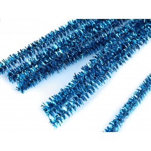 Kosmata žica - bleščeča 30 x 0,7 cm, rich blue, 1 kos