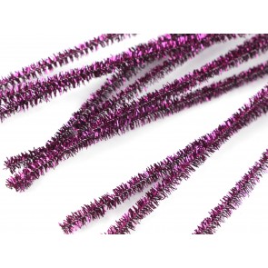 Kosmata žica - bleščeča 30 x 0,7 cm, purple, 1 kos