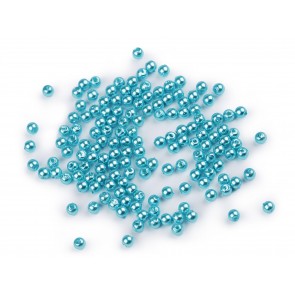 plastične perle, velikost: 4 mm, blue turquise, 10 g