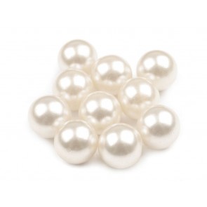 plastične perle brez luknje 10 mm, light beige, 1 kos