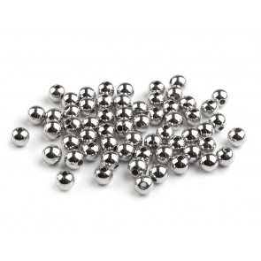plastične perle - imitacija biserov, velikost: Ø6 mm, metallic darksilver, cca 500 kosov, 50 g