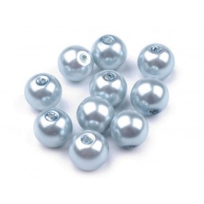 steklene perle - imitacija biserov, velikost: 8 mm, dove gray, 50 g (ca.74-78 kos)