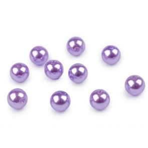plastične perle - imitacija biserov, velikost: Ø10 mm, violet lilac, 50 g (ca. 110 kos)