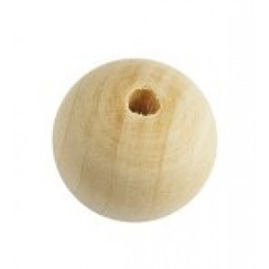 lesene perle, 15 mm okrogle, naravne, 1 kos