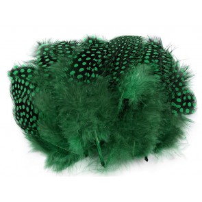 Okrasno kokošje perje dolžine 5-13 cm, emerald green barve, 10 kosov