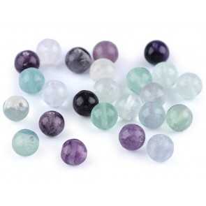 Perle iz poldragih kamnov, FLUORIT, 8 mm, velikost luknje 1mm, 1 kos