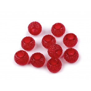 akrilne perle z veliko luknjo 8x12 mm, dark red, 1 kos