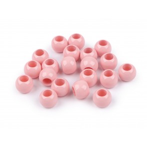 Plastične perle z veliko luknjo, 12 mm, velikost luknje 5,5 mm, powder barve, 1 kos