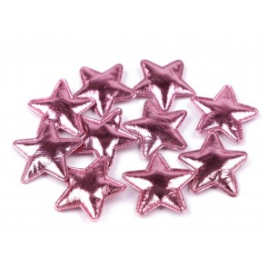 zvezda dekorativna, 3 cm, roza, 1 kos