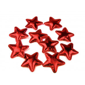 zvezda dekorativna, 3 cm, rdeča, 1 kos