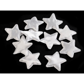 zvezda dekorativna, 3 cm, bela, 1 kos