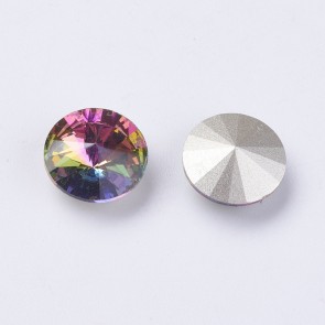 steklene perle brez luknje 5x3 mm, kamenčki, mavrični, 10 kos