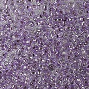 EFCO steklene perle 2,6 mm, vijoličaste, prosojne s posrebreno luknjico, 17 g