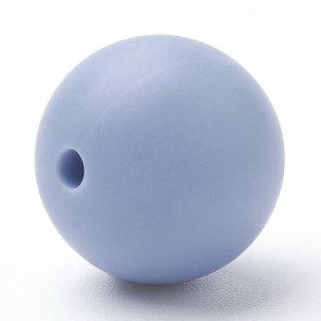 silikonske perle, 14-15 mm, steel blue b., velikost luknje: 2 mm, 1 kos