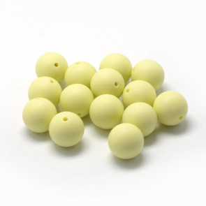 silikonske perle, 12 mm, rumene b., velikost luknje: 2 mm, 1 kos