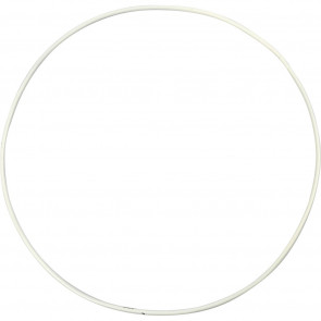 obroč iz kovinske žice, zunanji premer: 20 cm, debelina: 3 mm, bela b., 1 kos