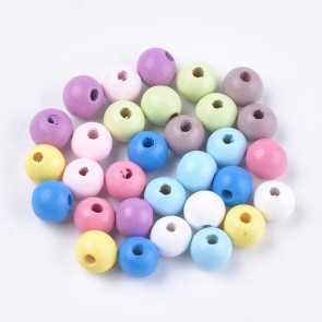 lesene perle, 10x9 mm, luknja: 2~2.5 mm, mix, 50 g