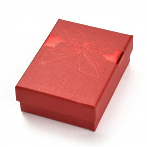 darilna embalaža - škatla za nakit 9x7cm, rdeča, 1 kos