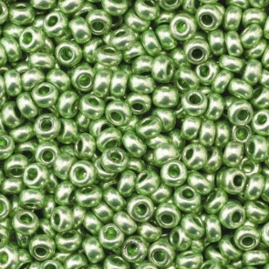 EFCO steklene perle 2,6 mm, zelene, kovinske barve, 17 g