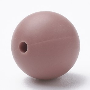 silikonske perle, 14-15 mm, indian red b., velikost luknje: 2 mm, 1 kos