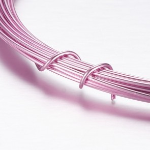 aluminijasta žica za oblikovanje, 0,8 mm, pink, dolžina: 10 m
