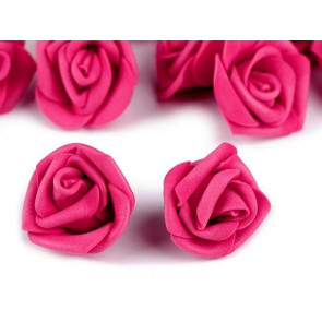 dekorativna roža, penasta, 2,8x4 cm, lila-roza b., 1 kos