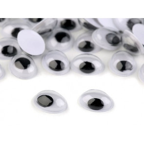 dekorativne oči - ovalne 8X10 mm, 10 kos