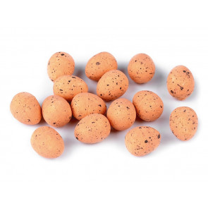 dekorativna jajca - prepeličja, premer: 1.5 cm, višina: 1.9 cm, rjavo oranžna, 1 kos