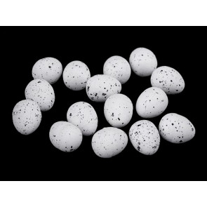 dekorativna jajca - prepeličja, premer: 1.5 cm, višina: 1.9 cm, bela b., 1 kos