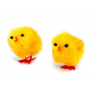 dekorativni piščanček, velikost: 2,5x4 cm, rumena b., 1 kos